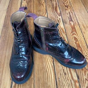 Dr. Marten leather ankle Oxford boots with zipper
